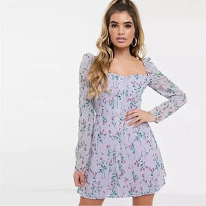 Missguided floral mini dress
